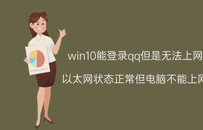 win10能登录qq但是无法上网 以太网状态正常但电脑不能上网？